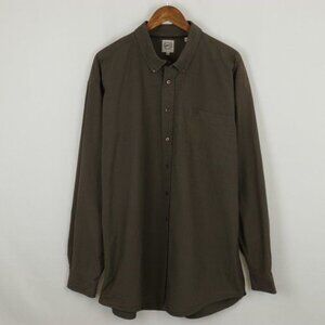 Cinch Men's XXL Brown Micro Plaid Cotton Long Sleeve Button Down Shirt